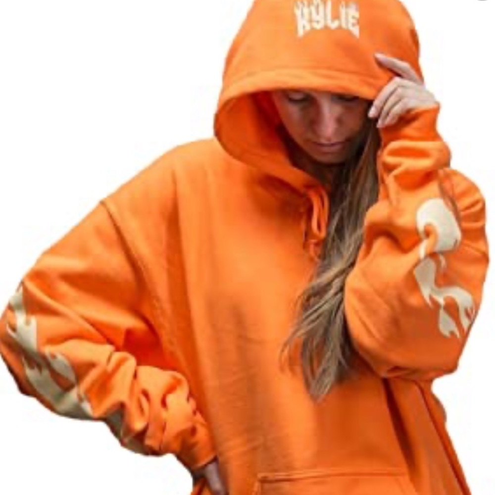 KYLIE ORANGE FLAME HOODIE